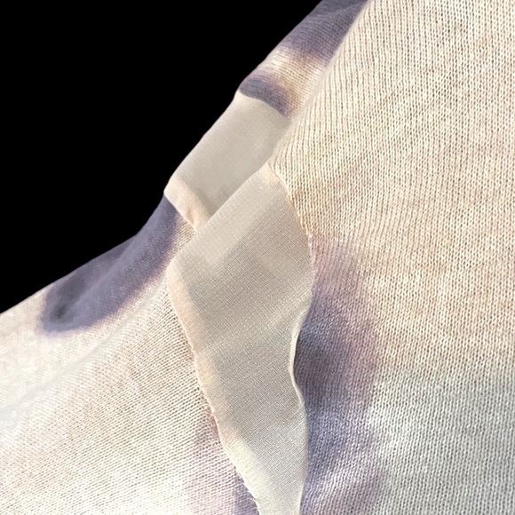 Simply Vera Wang Plum on Cream Abstract Cardigan Button Front V Neck Size M - Picture 5 of 10